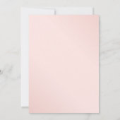 Blush Roze Goud Lijst Confetti Bloemen Huwelijk Kaart (Achterkant)