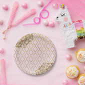 Blush Roze & Goud Marokkaanse Arabische Nachten Br Papieren Bordje (Feest)