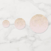Blush Roze & Goud Modern Elegante Glam Feest Confetti (Achterkanten)