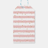 Blush roze goud olifant baby meisje douche cadeaulabel (Achterkant)