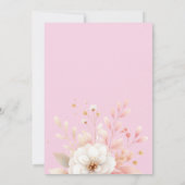 Blush Roze Goud Prinses Tiara Bloemen Zoet 16 Kaart (Achterkant)