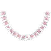 Blush Roze Goud Rustieke Bloemen Elegante Bruiloft Vlaggetjes (Alle)