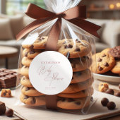 Blush Roze Goud Script Chic Baby Shower Ronde Sticker