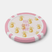 Blush roze goud tropische ananas poker chips (Enkel)