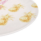 Blush roze goud tropische ananas snijplank (Hoek)