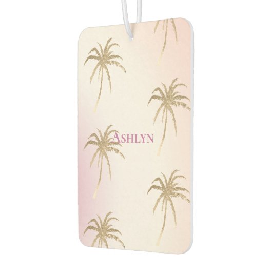 Blush roze goud tropische palmbomen luchtverfrisser (Links)
