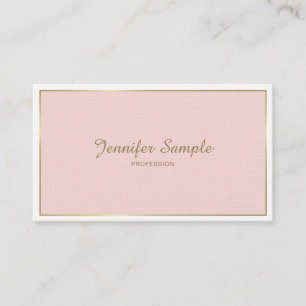 Blush roze goud wit moderne elegante trendy luxe visitekaartje