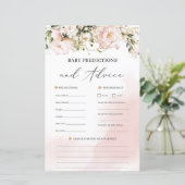 BLush roze gouden baby showers voorspellingen en a (Staand voorkant)