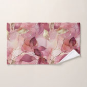 Blush roze gouden bladeren bad handdoek (Handdoek)