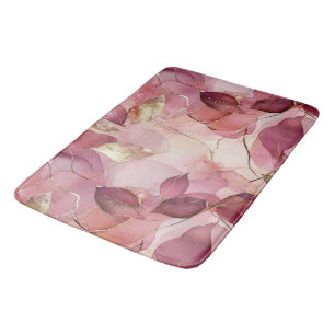 Blush roze gouden bladeren badmat