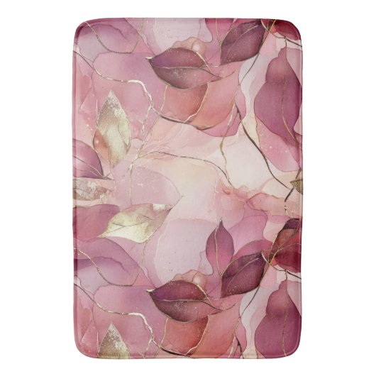 Blush roze gouden bladeren badmat