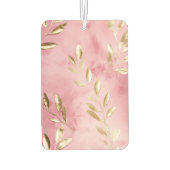 Blush roze gouden bladeren bruiloft luchtverfrisser (Achterkant)