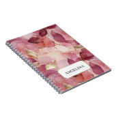 Blush roze gouden bladeren notitieboek (Rechterzijde)