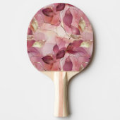 Blush roze gouden bladeren tafeltennisbatje (Voorkant)