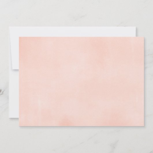 Blush roze gouden bloemen Eerste Heilige Communie  Kaart (Achterkant)