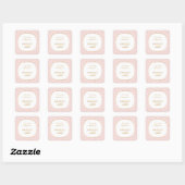 Blush Roze gouden confetti KLEINE baby meisje book Vierkante Sticker (Vel)