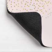 Blush Roze & Gouden Confetti Moderne Glam Stijlvol Muismat (Hoek)