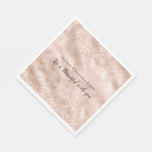 Blush Roze Gouden Confetti Servet (Hoek)