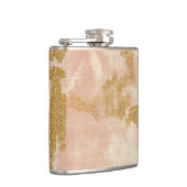 *~* Blush roze gouden glitter distressed golden Heupfles (Rechts)