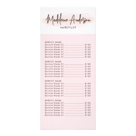 Blush Roze Gouden Glitters Kapsalon Reclamekaart