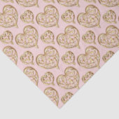 Blush roze gouden harten tissuepapier (Detail)