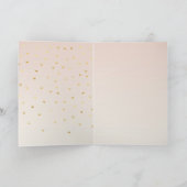 Blush roze gouden harten XOXO glitter lippen Kaart (Binnen)