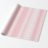 Blush Roze Gouden Lint Bruidsdouche Cadeaupapier (Uitgerold)