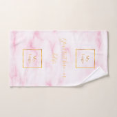 Blush roze gouden logo sms business bad handdoek (Handdoek)