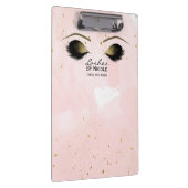 Blush Roze & Gouden Make-up Ogen Wimpers Gepersona Klembord (Rechts)