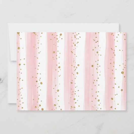 Blush Roze Gouden Pompoen 1e Verjaardag Herfst Blo Kaart (Achterkant)