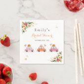 Blush Roze & Gouden Pompoen Drive Door Vrijgezelle Servet (Insitu)