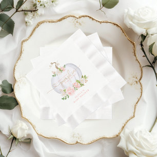 Blush roze gouden pompoen servet