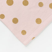 Blush roze gouden stip gepersonaliseerde deken met (Hoek)