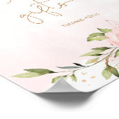 Blush roze goudflorale Kaarten en cadeautjes Poste Poster (Hoek)