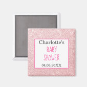 Blush roze goudglitter Sparkle Baby shower Magneet (Voorkant / Achterkant)
