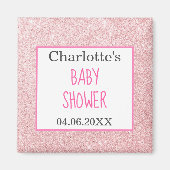 Blush roze goudglitter Sparkle Baby shower Magneet (Voorkant)
