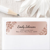 Blush roze goudglitter Sparkle Folie Etiket (Insitu)