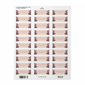 Blush roze goudhoningraat Rozen Retouradres Etiket (Full Sheet)
