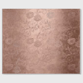 Blush roze goudkleurige bloemkolen cadeaupapier (Vlak)
