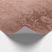 Blush roze goudkleurige bloemkolen cadeaupapier (Hoek)