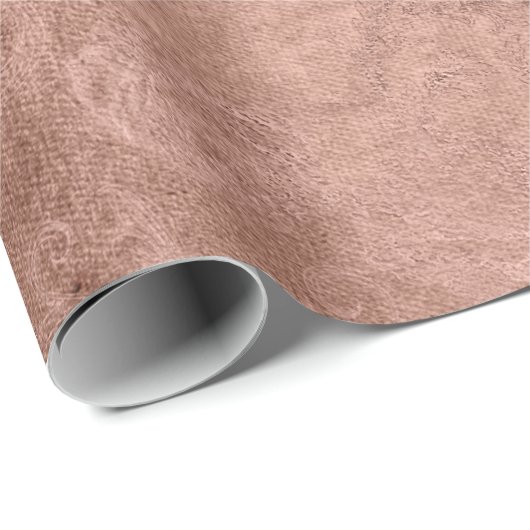 Blush roze goudkleurige bloemkolen cadeaupapier (Rol Hoek)