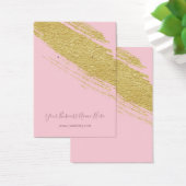 Blush roze goudpenseel Verdien weergavekaarten Visitekaartje (Bureau)