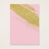 Blush roze goudpenseel Verdien weergavekaarten Visitekaartje (Achterkant)