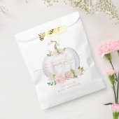 Blush roze goudpompoen bedankzakje (Gezegeld)