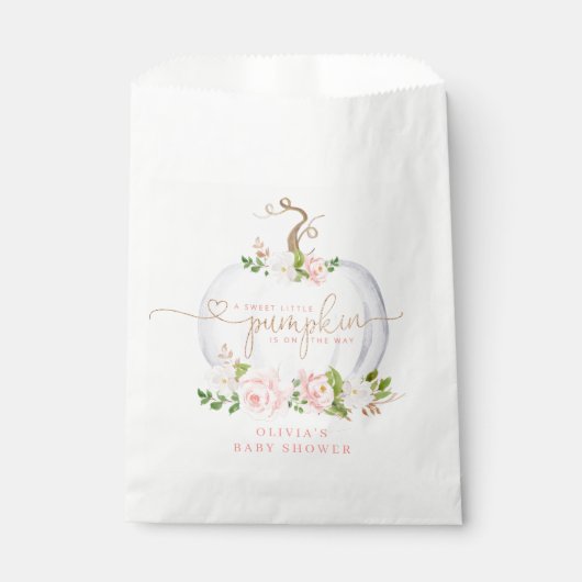 Blush roze goudpompoen bedankzakje (Voorkant)