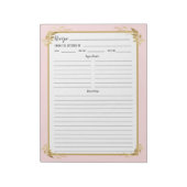 Blush Roze goudvulling Multomap Notitieblok (Linkerzijde)