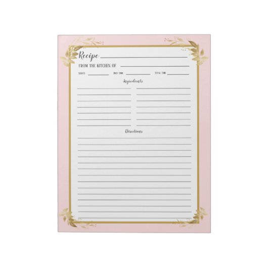 Blush Roze goudvulling Multomap Notitieblok (Linkerzijde)