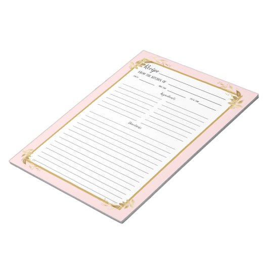 Blush Roze goudvulling Multomap Notitieblok (Schuin)