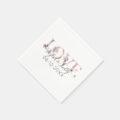 Blush roze gradiënt Love Cute Girly Vrijgezellenfe Servet (Hoek)