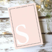 Blush Roze Grafisch Monogram Persoonlijke naam Post-it® Notes